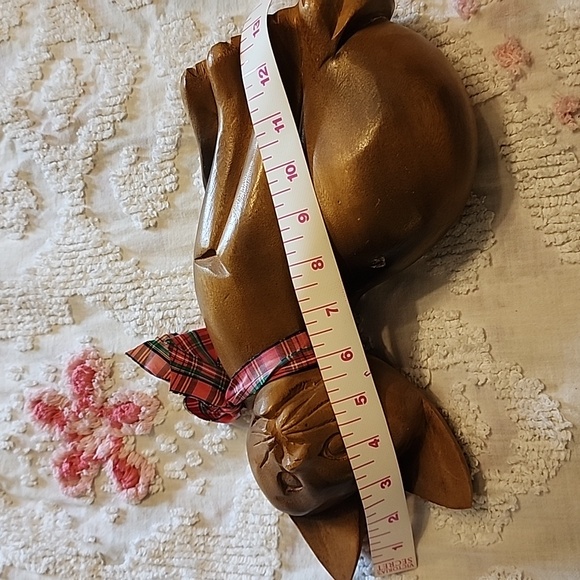 Vintage Wood Carving Cat Figurine Sculpture Standing Cat - Picture 4 of 8